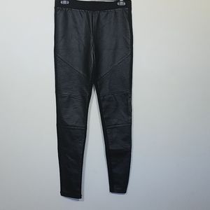 Trouve Faux Leather Black Leggings Size S